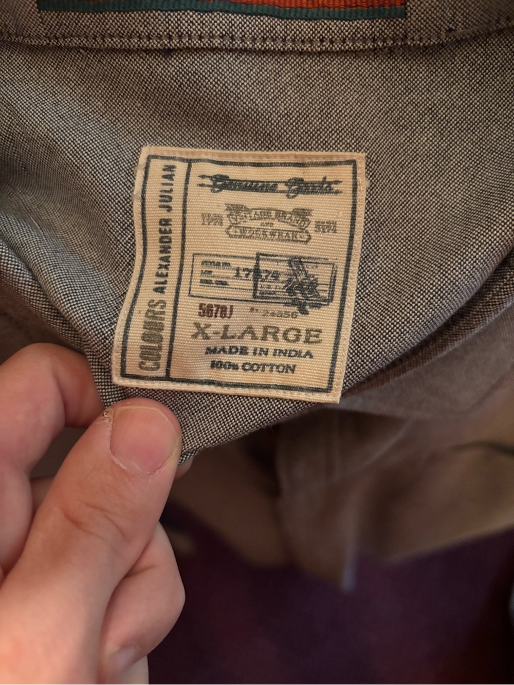 Alexander Julian Lightweight Shirt Jacket in Brown/Blue